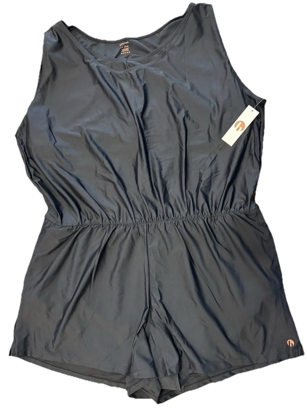 Athleta Black One-Piece Swim Romper